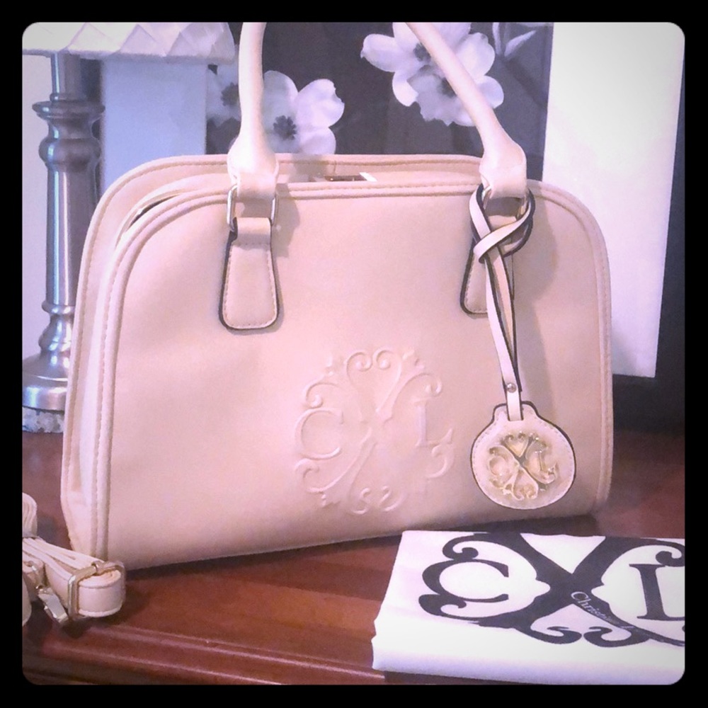 Cream Leather Christian Lacroix Parisan Satchel